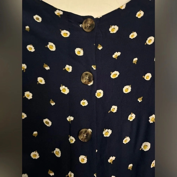 Madewell Womens Floral Dress XS Pockets Buttons Down Back 100% Viscose - Picture 6 of 8
